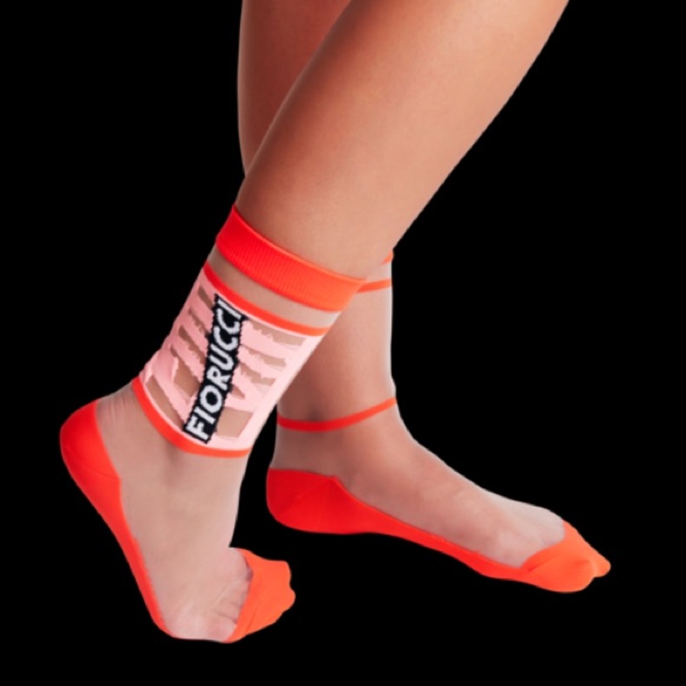 NWT FIORUCCI X FUN WOMEN’S SHEER CREW SOCKS